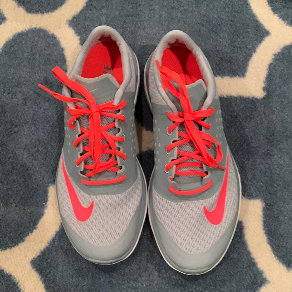 Gray & Orange/Pink Nike Fitsole Running Shoes